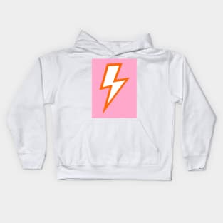 Pink and Orange Lightning Bolt Kids Hoodie